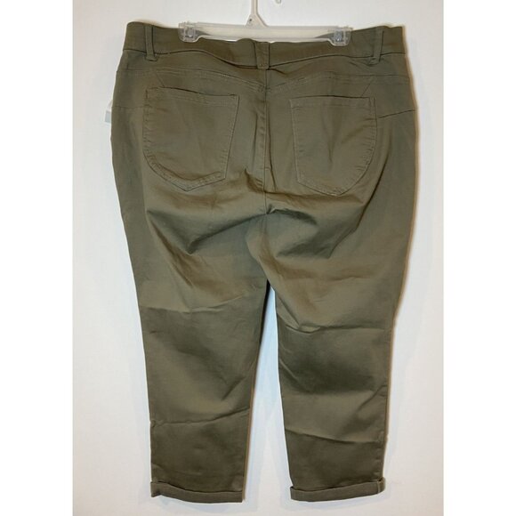 NWT Democracy Ab Solution Pants Ankle Skimmer Olive Green Size 20W New - Picture 3 of 5